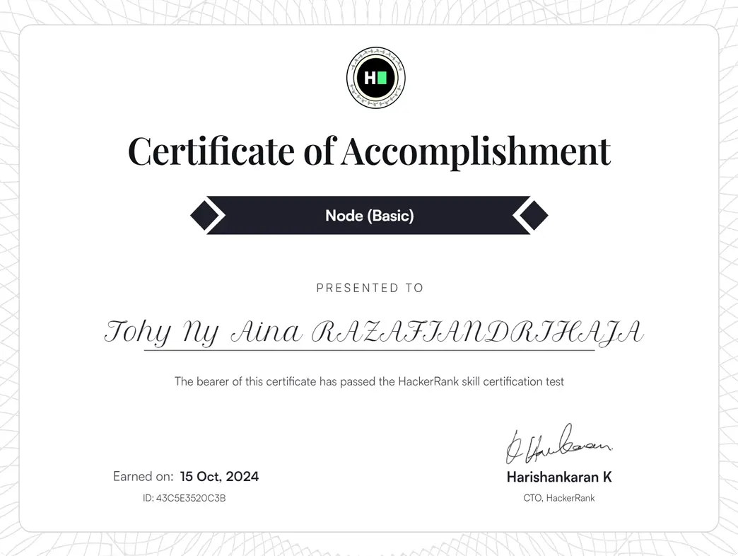 Node.js Certificate